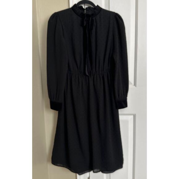 Neuces Made in Spain Black Polka Dot Dress Small - Picture 2 of 10